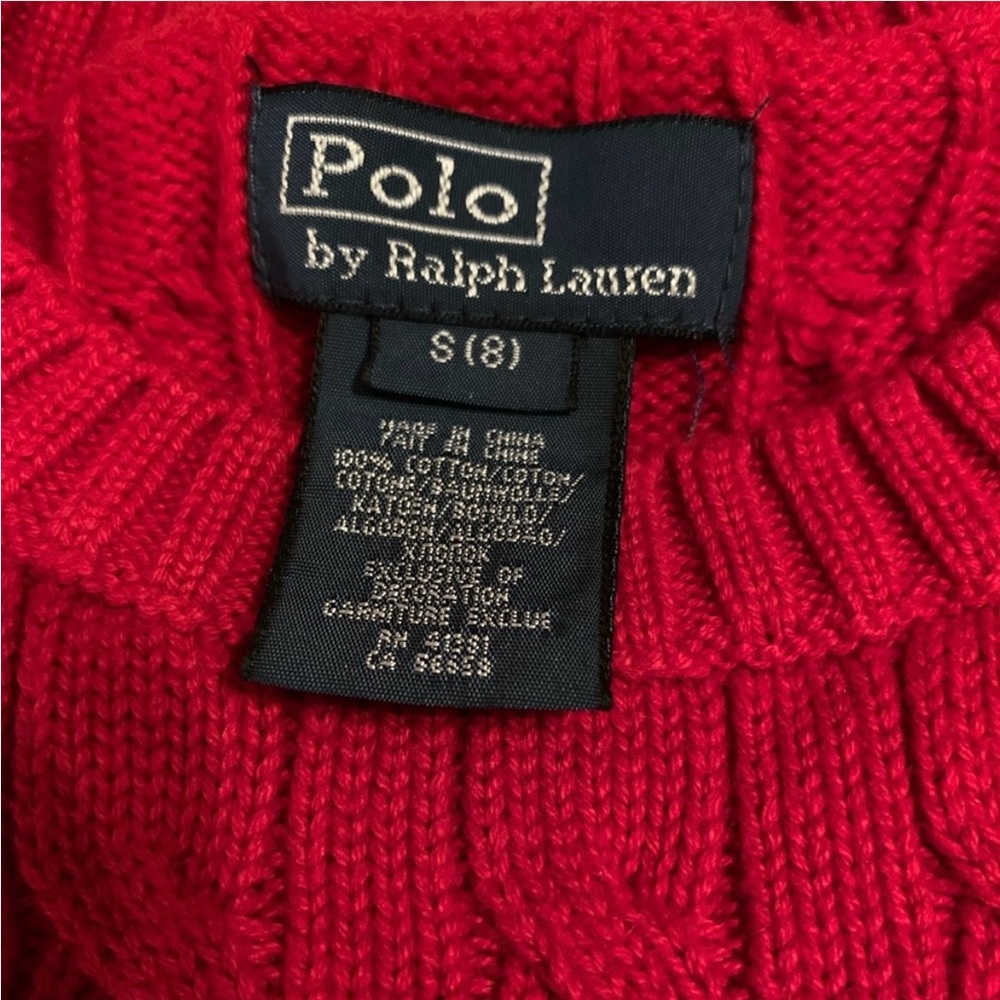 Polo Ralph Lauren red sweater.
